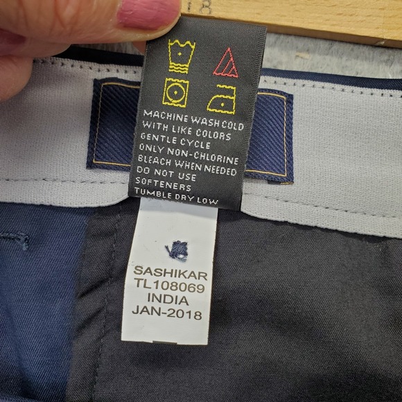 Tourney Golf Performance Pants Men's 40x30 Navy Moisture Wicking Stretch Waist - Picture 8 of 9